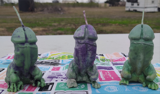 Dickkasaurus Rex Handcrafted Phallus/Dinosaur Hybrid Artisan Aromatherapy Candle