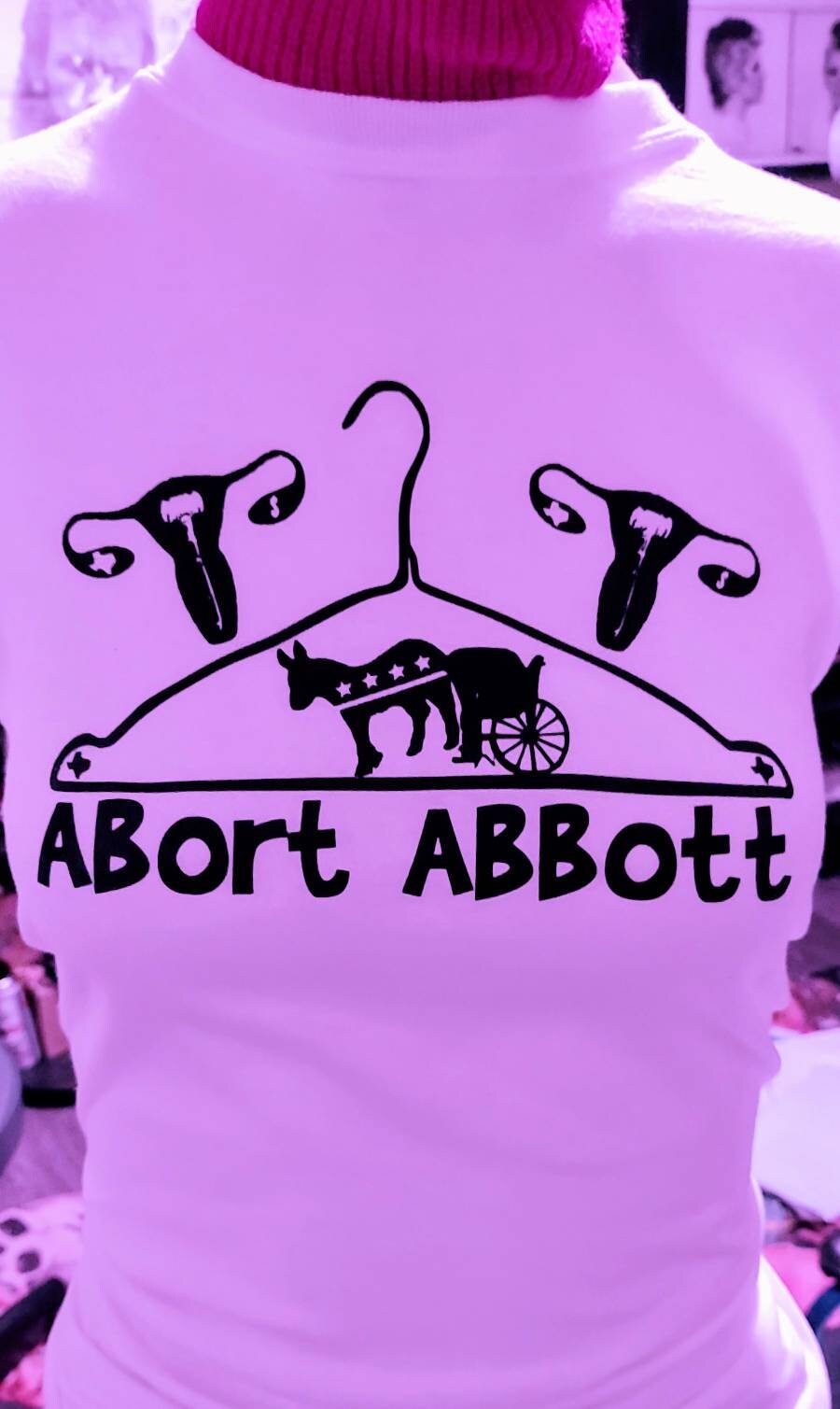 Abort Abbott T-Shirt (V1) HotPinkT BlackPrint
